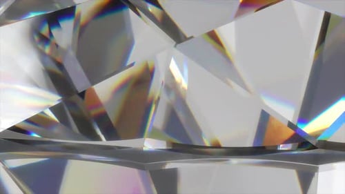Sparkling Diamond Crystal Refraction Loop