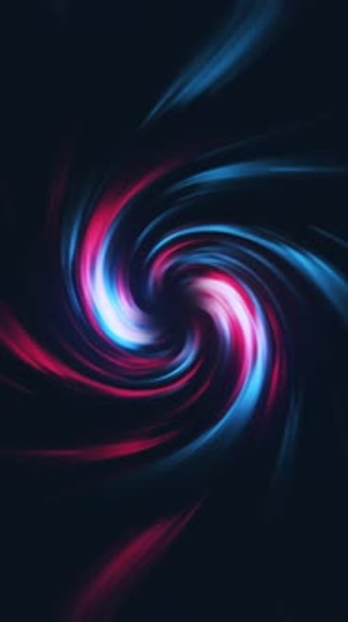 Abstract Swirling Glowing Red and Blue Light Trails