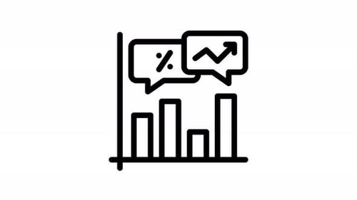 Animated Bar Chart with Speech Bubbles for Business Data Analysis