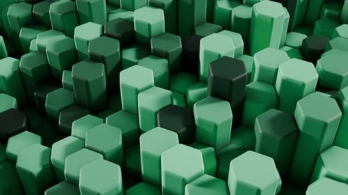 3d Animated Background of Hexagons in a Loop Satisfying Video
