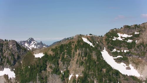 Glacier Peak, Washington Circa-2019. Aerial Shot Of Glacier Peak. Shot From Helicopter With Cinef...