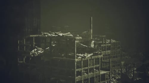 Ruined Urban Landscape Reflects Aftermath of an Unseen Disaster