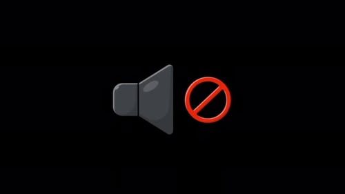Animated Mute Speaker Icon for User Interface