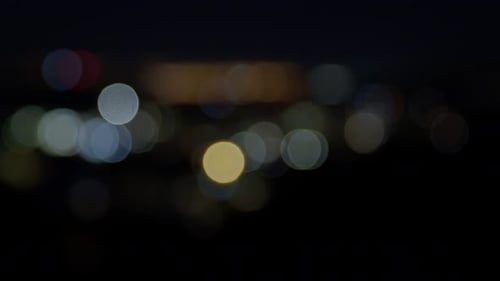 Blurred City Lights at Night