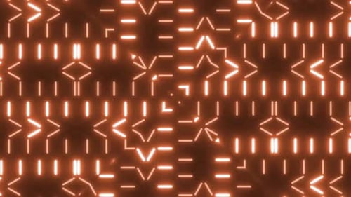 Dynamic geometric shapes glowing in mesmerizing motion video