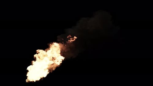 Realistic Fire Flame Plume with Alpha Channel