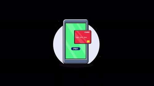 Flat Design Mobile Payment Transaction Animation