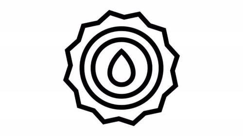 Animated Drop Icon Outline Loop