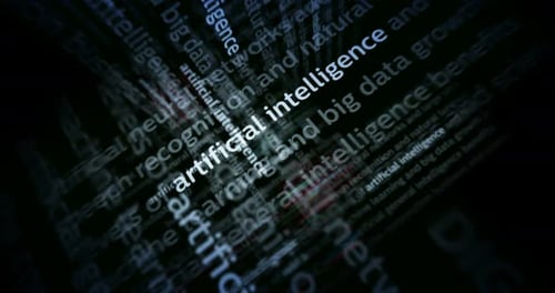 News titles media with Artificial intelligence seamless looped screens