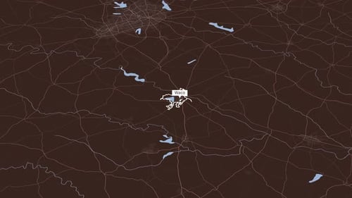 Rotating Map Of Waco City, USA