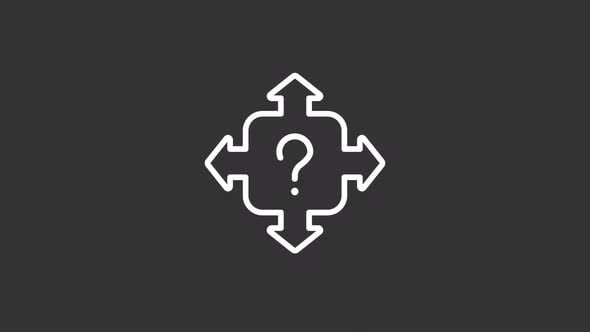 Animated Direction White Line Icon, Elements Motion Graphics ft. linear ...