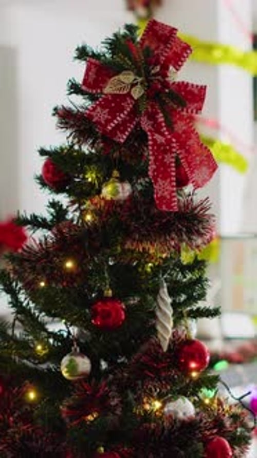 Vertical Video Office Christmas Pine Tree