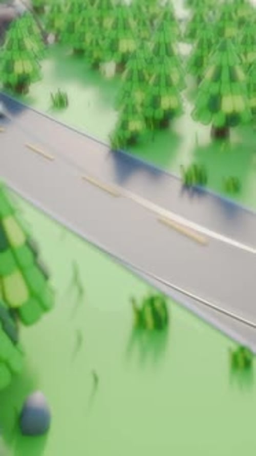 Racing Car Loop 3D Animation