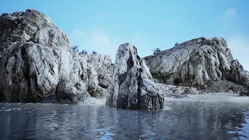 Basalt Rocks in the Ocean