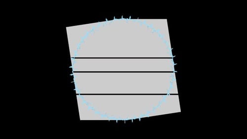 Collection d'interfaces : boucle principale continue d'un anneau avec des éléments pointus tournant sur le côté opposé