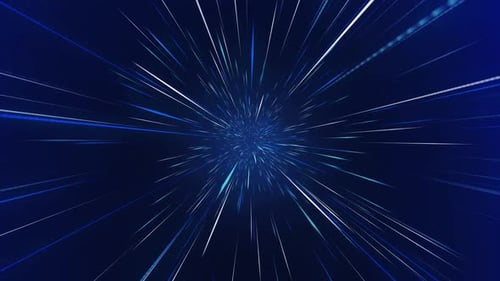 Digitale Lichtgeschwindigkeit fliegt durch den Weltraum Hyperspace Scifi Electric Move Dynamischer Streifenhintergrund