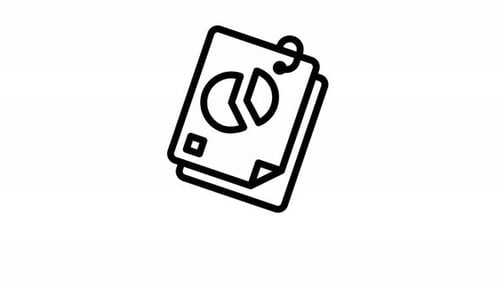 Animation Pie Slices Document Icon