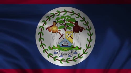 Waving Flag of Belize Animation