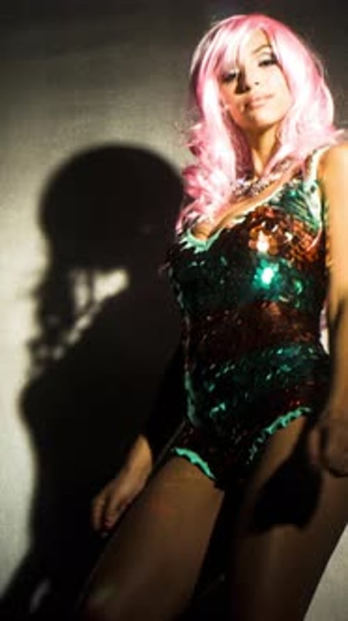 Dancer in Sparkle Costume Vertical