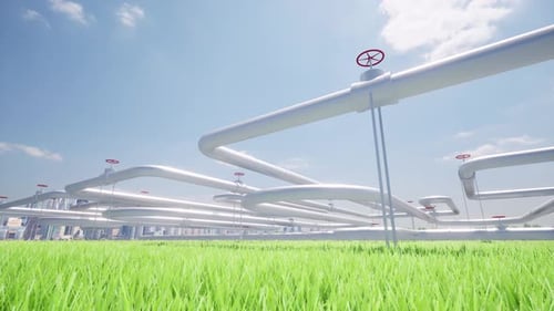 H2 Tube Hydrogen Pipeline Eco Sustainable Energy Production Clean Power Renewable Energy