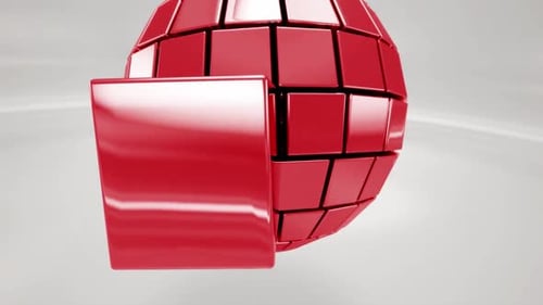 Technology Sphere Red Background