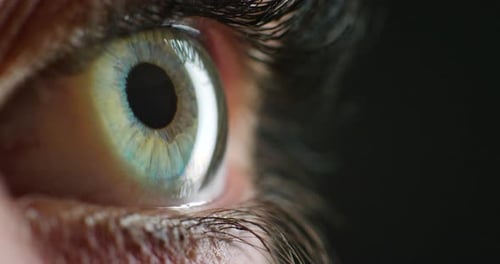 Extreme Close-Up of an Eye Opening