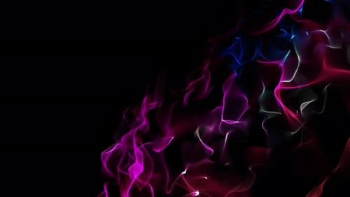 Diseño de onda fractal púrpura: papel pintado abstracto sin fisuras con partículas brillantes y líneas dinámicas