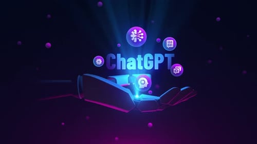 Chat Gpt chatgpt Animação de mão robótica