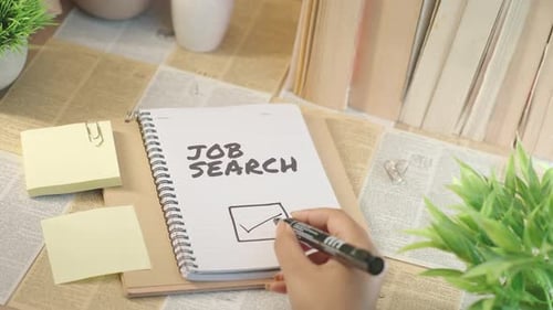 TICKING OFF JOB SEARCH WORK FROM CHECKLIST