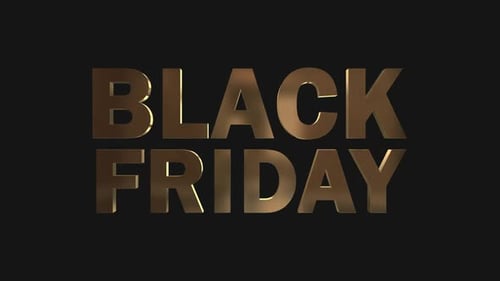 Black Friday 3D Text Alpha Channel