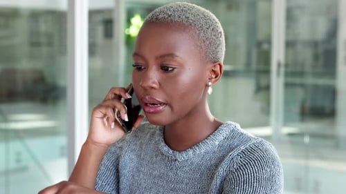 Young Woman Talking on a Smartphone Close-Up