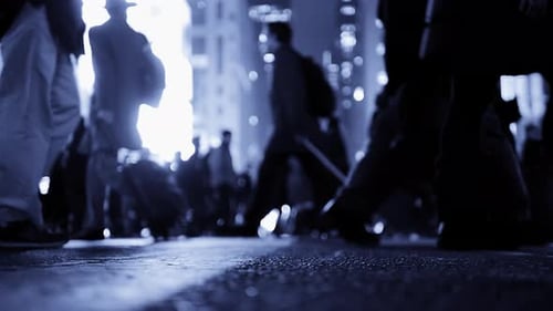 Experience Vibrant Urban Nightlife with Bustling Streets and Dynamic City Environment