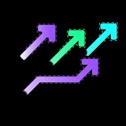 Vibrant Neon Directional Arrows