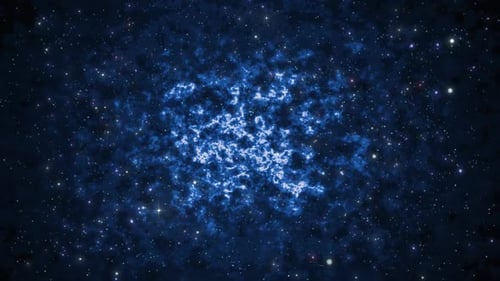 Abstract Blue Nebula Starfield Animated Background