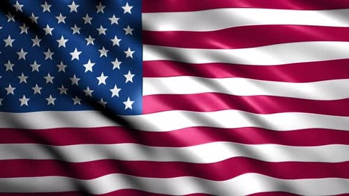 Realistic American Flag Waving Seamlessly for Patriotic Projects