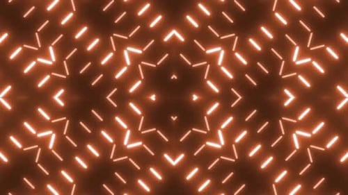 Neon Glowing Geometric Abstract Background Loop