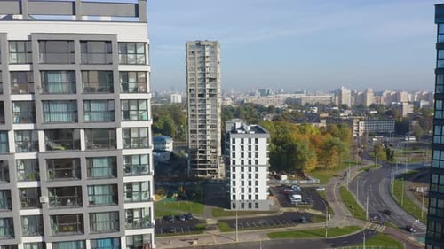 Bau des neuen Wohn-Makroviertels Minsk MIR