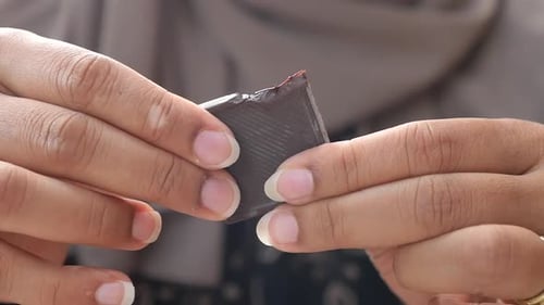 Enjoying a Delicious Chocolate Treat in a Cozy Cafe