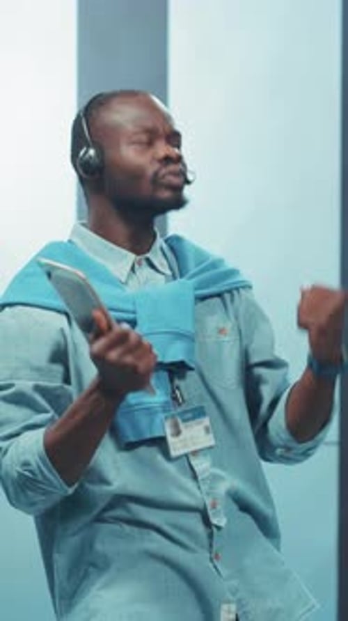 A Media Stocker Working Diligently in a Modern Workspace Enhancing Productivity and Success