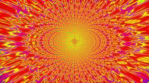 Abstract Multicolor Kaleidoscope Tunnel