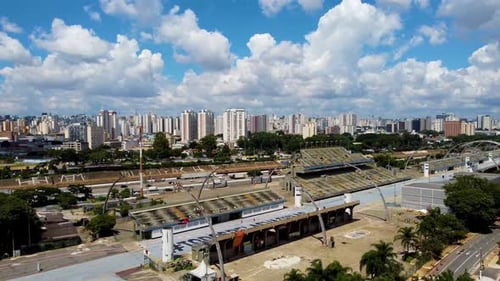 Sambódromo em São Paulo, em São Paulo, Brasil.