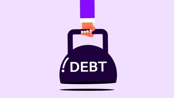 Debt Burden Lifting with Money Savings Animation, Miscellaneous Motion ...
