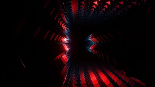 Red And Blue Circular Descent Background Vj Loop In HD