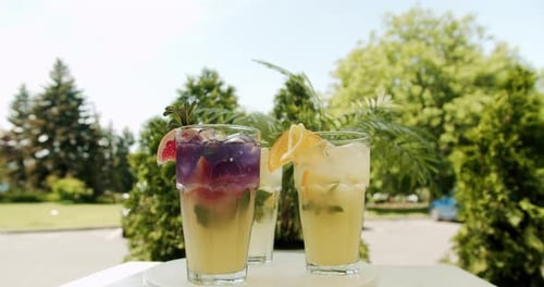 Refreshing Cocktails On a Sunny Summer Day