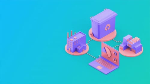 Isometric Network Connectivity And Data Transfer With Laptop And Server Infrastructure