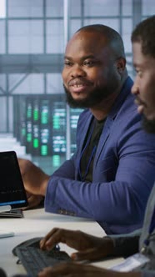 Vertical Video Server Room Engineers Using Artificial Intelligence