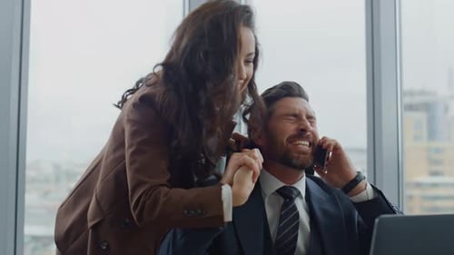 Excited Business Team Rejoicing Emotionally at Great Financial Results Close Up