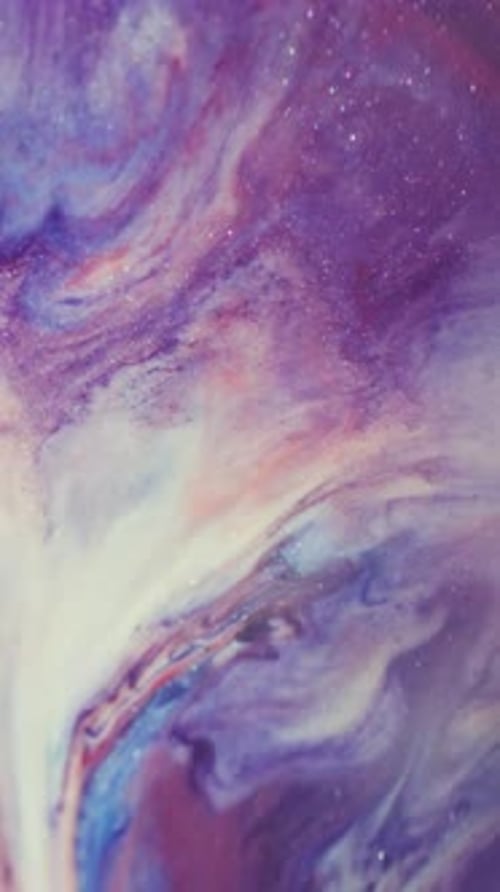 Swirling Purple and White Abstract Art Background