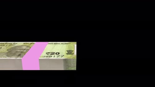 Animation 3D sur l'argent indien de 20 roupies