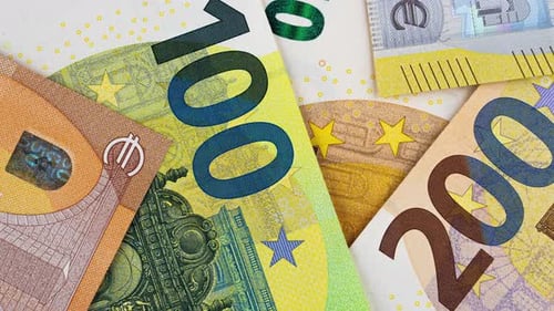 Money Euro Banknotes Stop Motion
